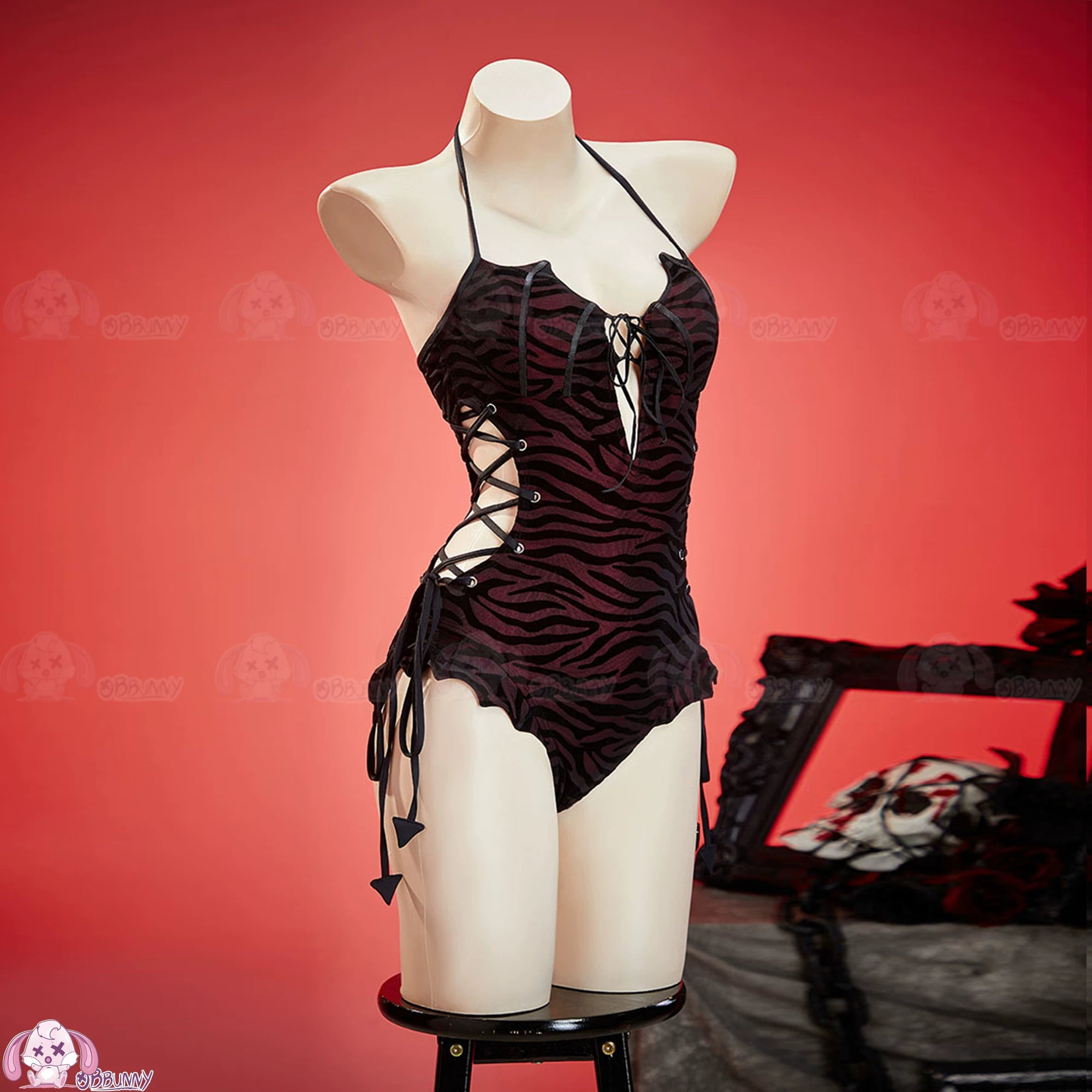 Niche Subculture Y2K Dark Gothic Bat One-Piece Swimsuit Sexy Hot Girl Bikini Alternative Cosplay Beachwear - Halloweez