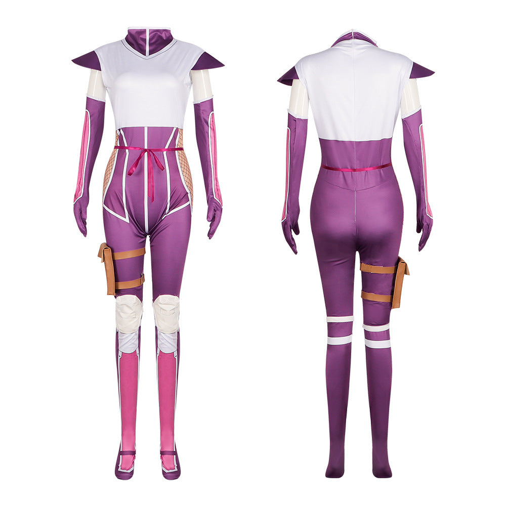 Ayame Momochi Cosplay Jumpsuit | I'm Living with an Otaku NEET Kunoichi Tight Bodysuit - Halloweez