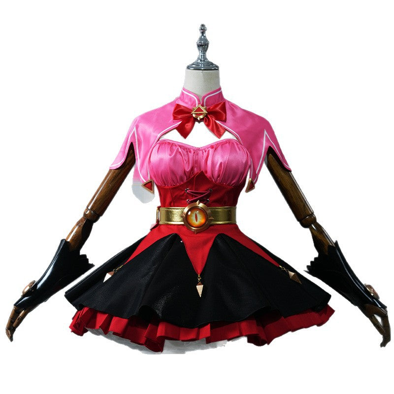 Honor of Kings Angela Night Lolita Cosplay Full Game Costume Set - Halloweez