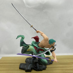 Halloweez Roronoa Zoro Action Figure - Shura Mode with Nine Blades PVC Anime Collectible