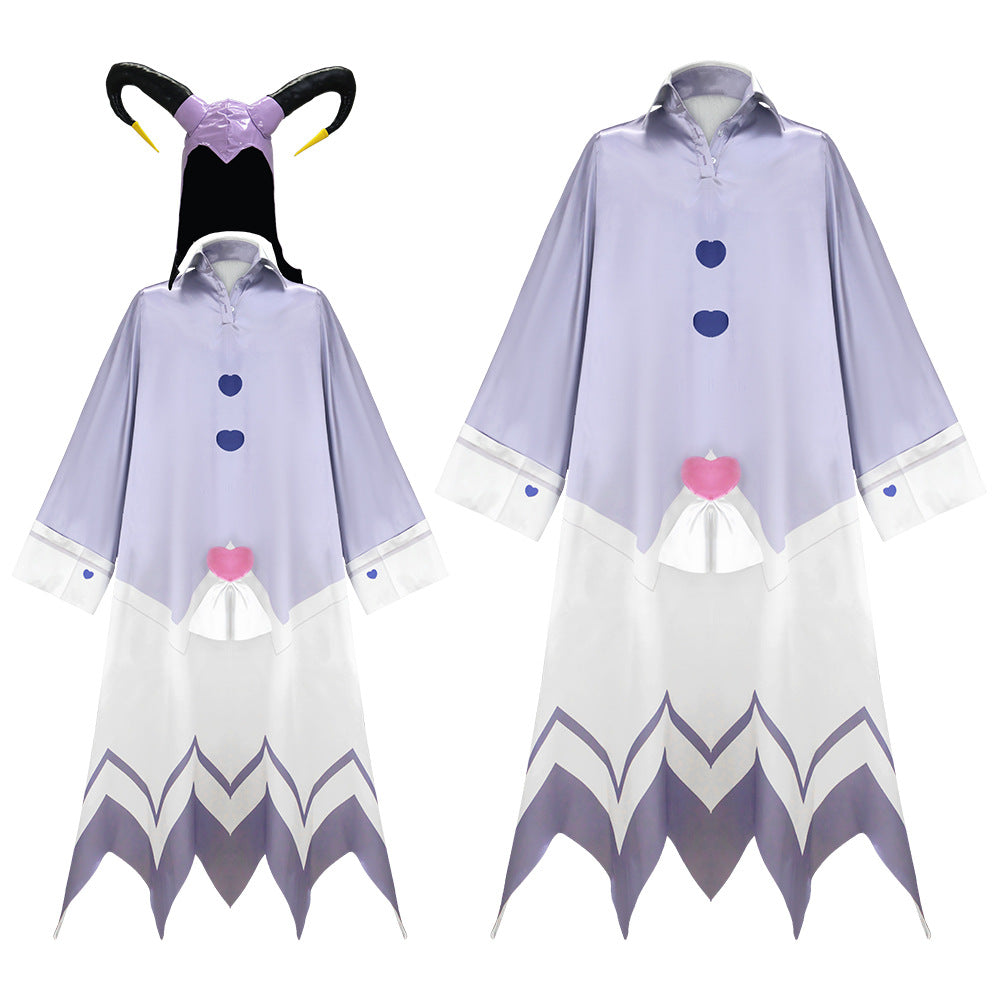 Premium Hazbin Hotel Adam Angel Villain Blue Pajama Cosplay Outfit - Halloweez