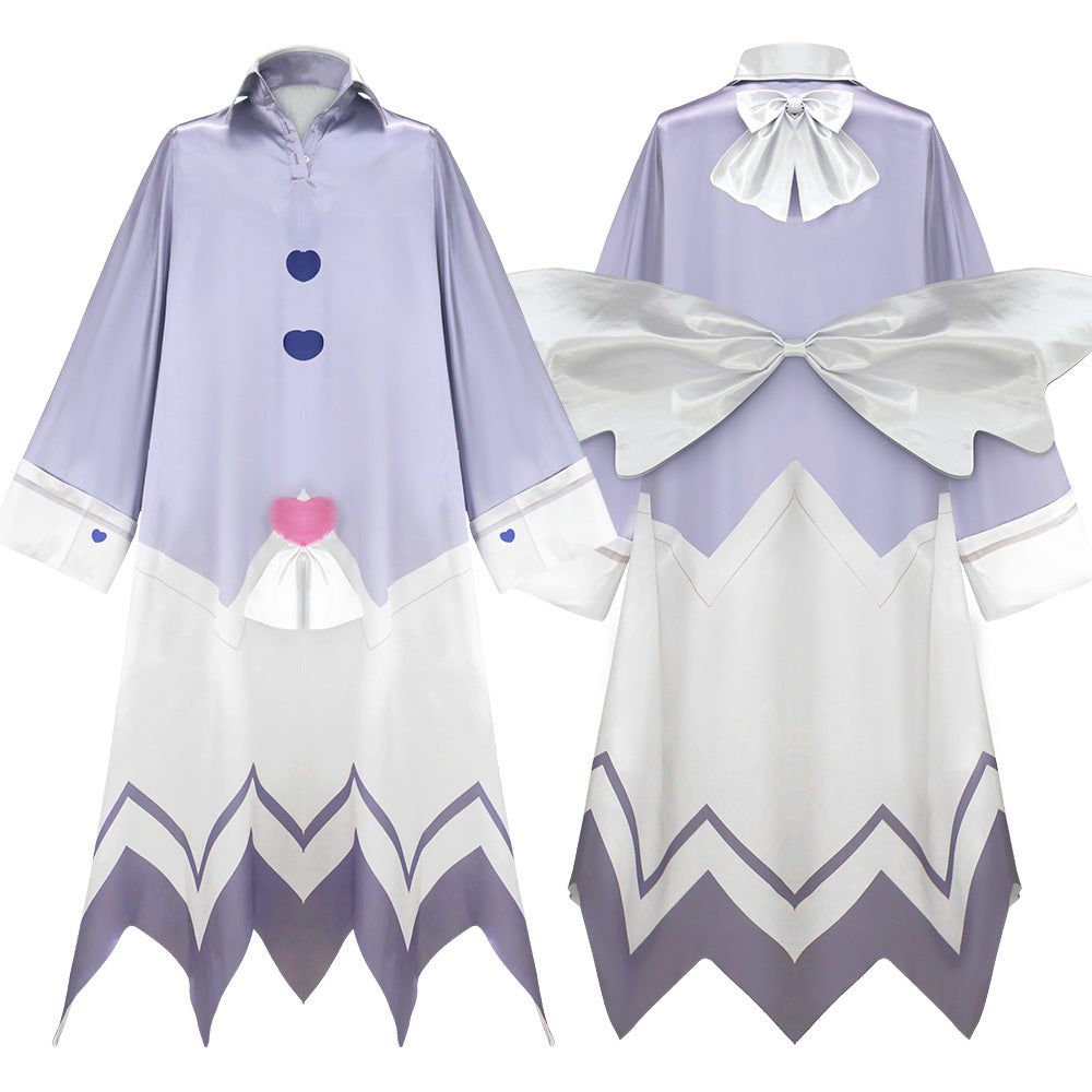 Premium Hazbin Hotel Adam Angel Villain Blue Pajama Cosplay Outfit - Halloweez