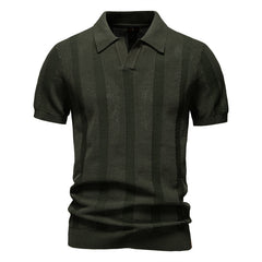 Men Casual Knit Polo Shirt, Custom‑Fit for Summer & Halloween
