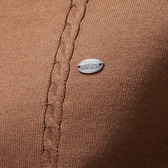 Men Half‑Zip Mock Neck Cotton Sweater, Solid Pullover for Autumn Winter