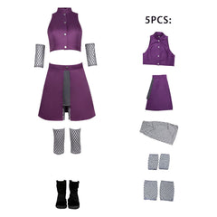 Naruto Shippuden Ino Yamanaka Cosplay Costume Women Full Set Outfit - Halloweez