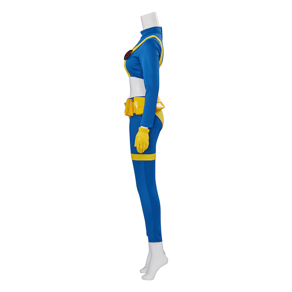 1997 X-Men Cyclops Full Bodysuit, Marvel Superhero Cosplay Costume, Scott Summers Performance Jumpsuit for Halloween Party - Halloweez