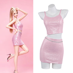 Pink Sequin Stage Outfit, Customizable, Kpop Idol Performance Costume