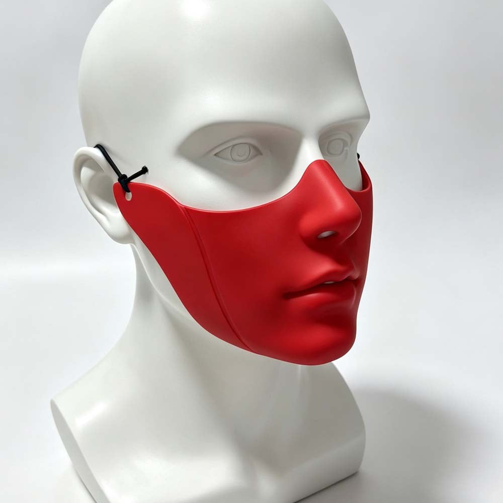 Cyberpunk Half Face Mask, Adjustable Custom Mask for Halloween & Cosplay