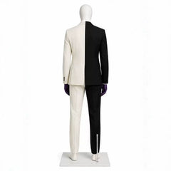 Batman Joker Heath Ledger Split Black‑White Suit Cosplay Costume for Halloween
