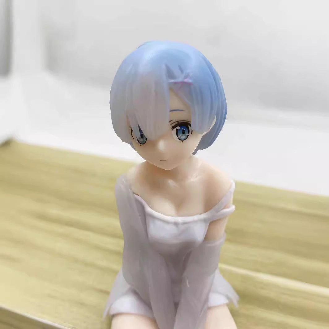 Halloweez Re:Zero Rem Pajamas Figure - Cute Anime Girl Car Ornament for Christmas
