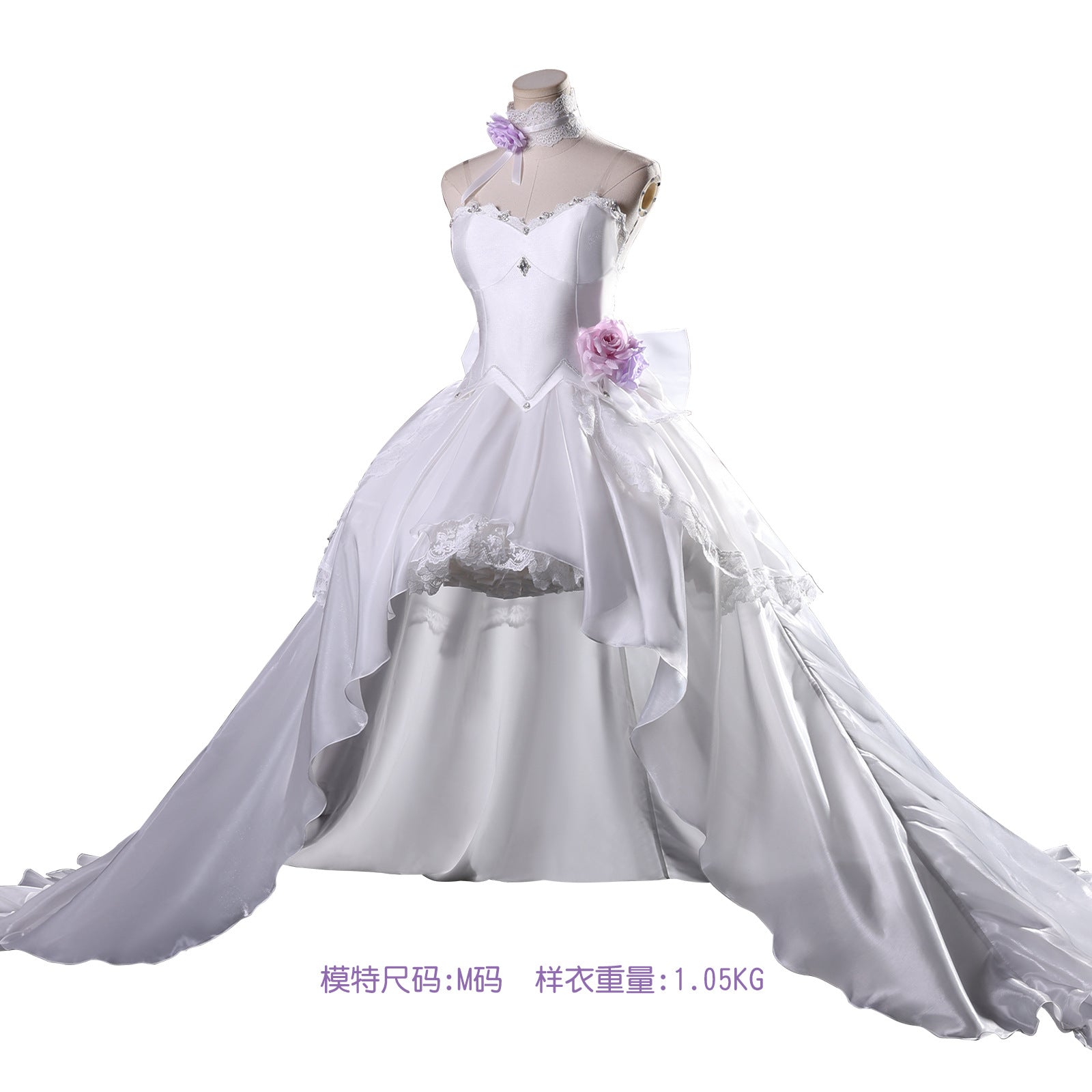 Date A Live Kurumi Tokisaki Wedding Dress Cosplay, Bride Gown Anime Cosplay Costume For Women, Romantic Wedding Style Roleplay Outfit - Halloweez
