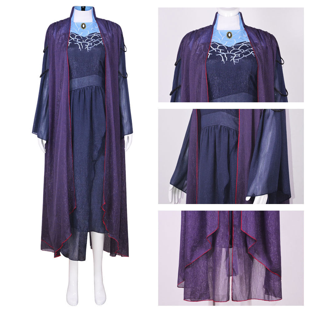 WandaVision Agatha Harkness Cosplay Costume Scarlet Witch Mentor Women Dress In Stock - Halloweez