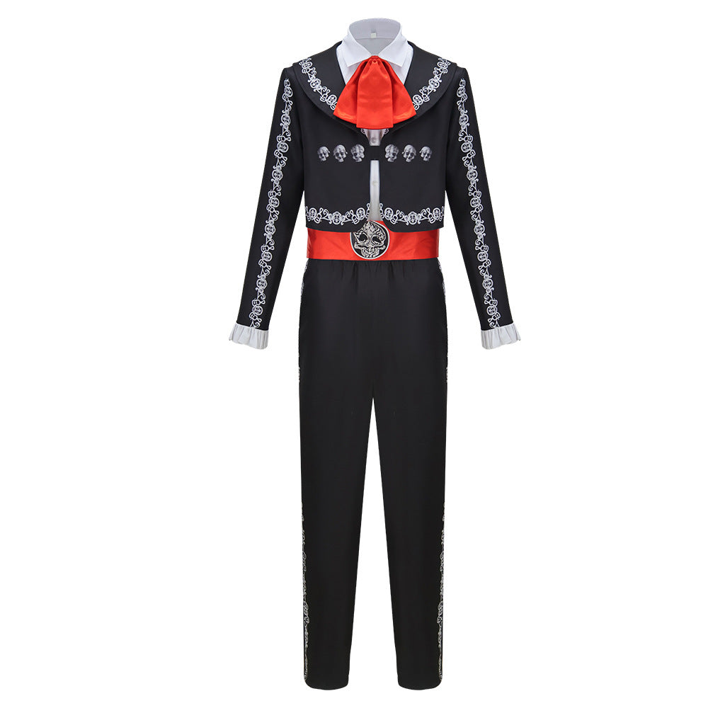Men's Mariachi Costume Day of the Dead Halloween Cosplay Outfit