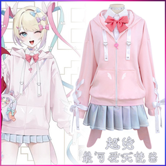 NEEDY GIRL OVERDOSE Amatsuka Angel Hoodie Cosplay Full Outfit Casual Costume - Halloweez