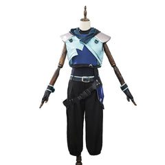 Ready Stock Jett Valorant Cosplay Costume Full Set With Kunai Prop Healer Outfit