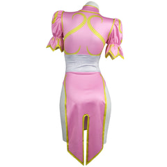 Street Fighter Chun-Li Pink Cosplay Costume Custom for Halloween & Anime Con
