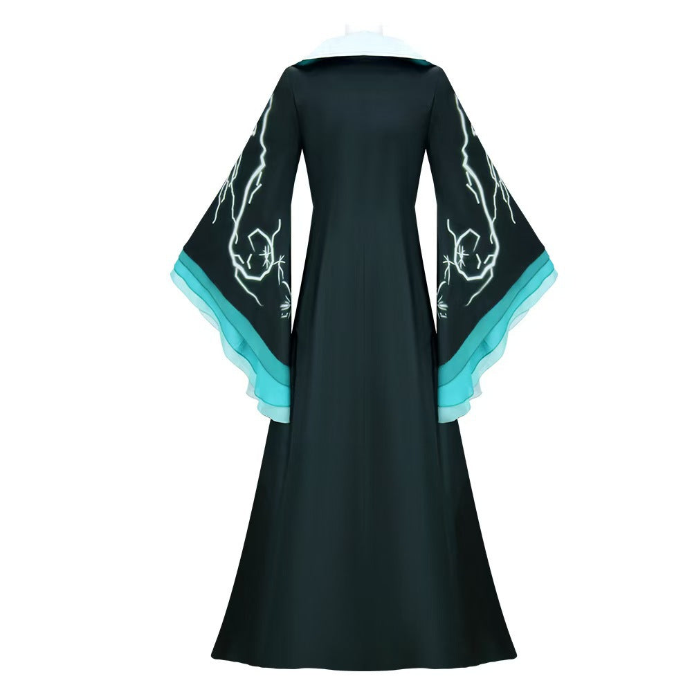 Wicked: For Good Madame Morrible Dark Green Long Dress Cosplay Outfit for Wizard of Oz Fans - Halloweez