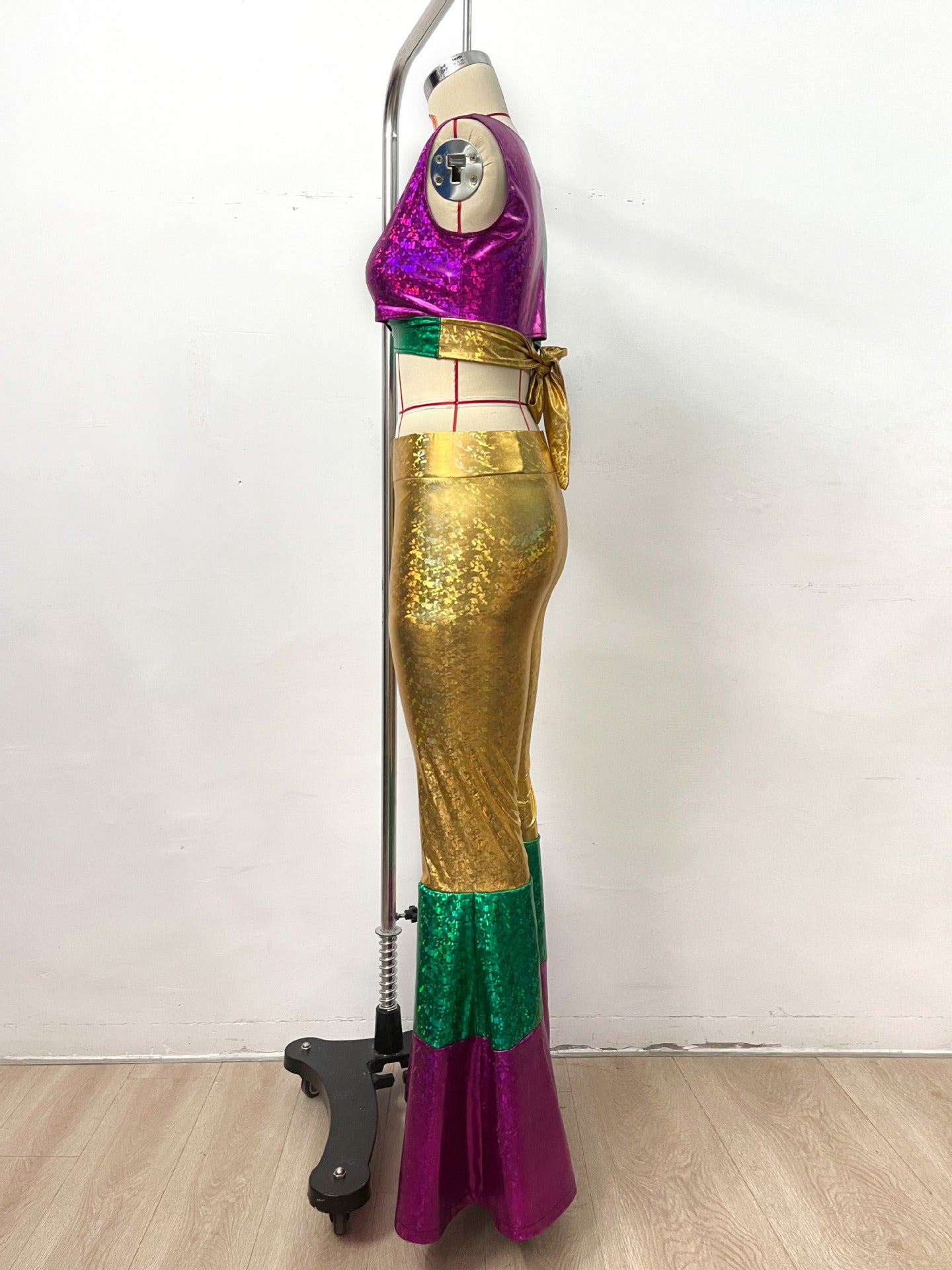 2026 Carnival Party Set, Retro Disco Shiny Costume, Halloween Shiny Performance Outfit, Vintage Disco Party Suit - Halloweez