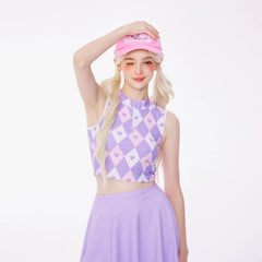 2026 Rainbow Series Dopamine Swimsuit, Playful Girl Split Skirt Tankini, Cute One-Pieces Micro Bikini, Fashion Bathing Suits for Vacation Hot Spring - Halloweez