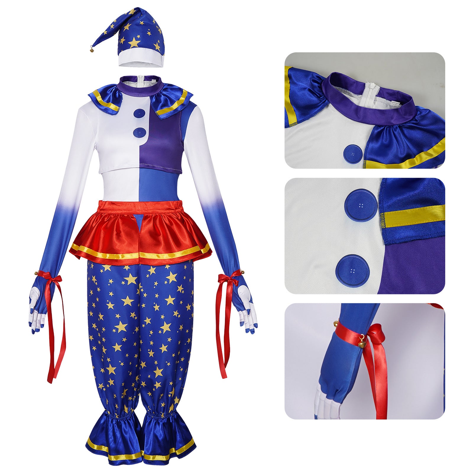 Five Nights at Freddy's: Security Breach Moon Clown Cosplay Costume - Halloweez