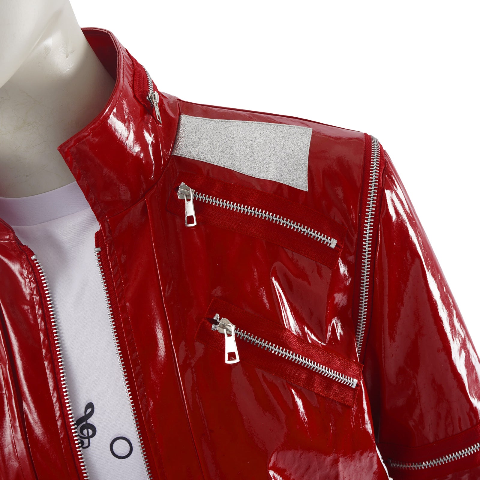 Michael Jackson Iconic Red Suit Cosplay King of Pop Stage Costume Full Set - Halloweez