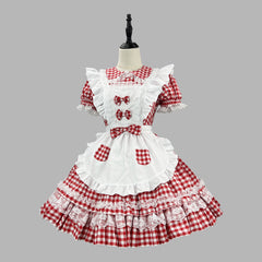Sweet Gingham Maid Cosplay Costume, Custom Made for Halloween & Comic Con