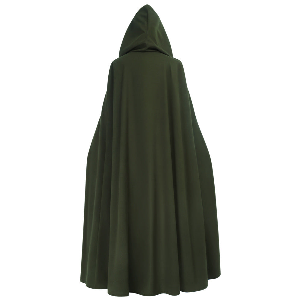 Medieval Hobbit Elf Hooded Cloak Cosplay, Custom, Halloween Renaissance Cape - Halloweez