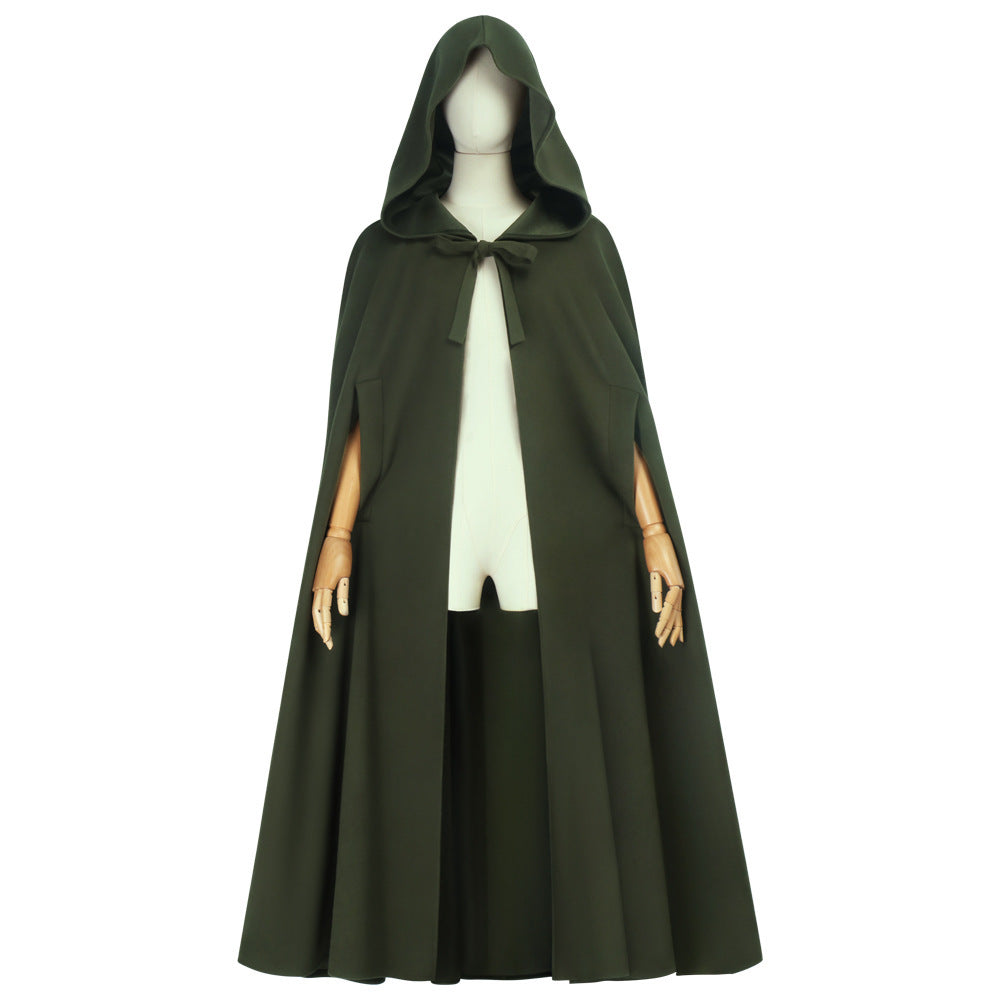Medieval Hobbit Elf Hooded Cloak Cosplay, Custom, Halloween Renaissance Cape - Halloweez