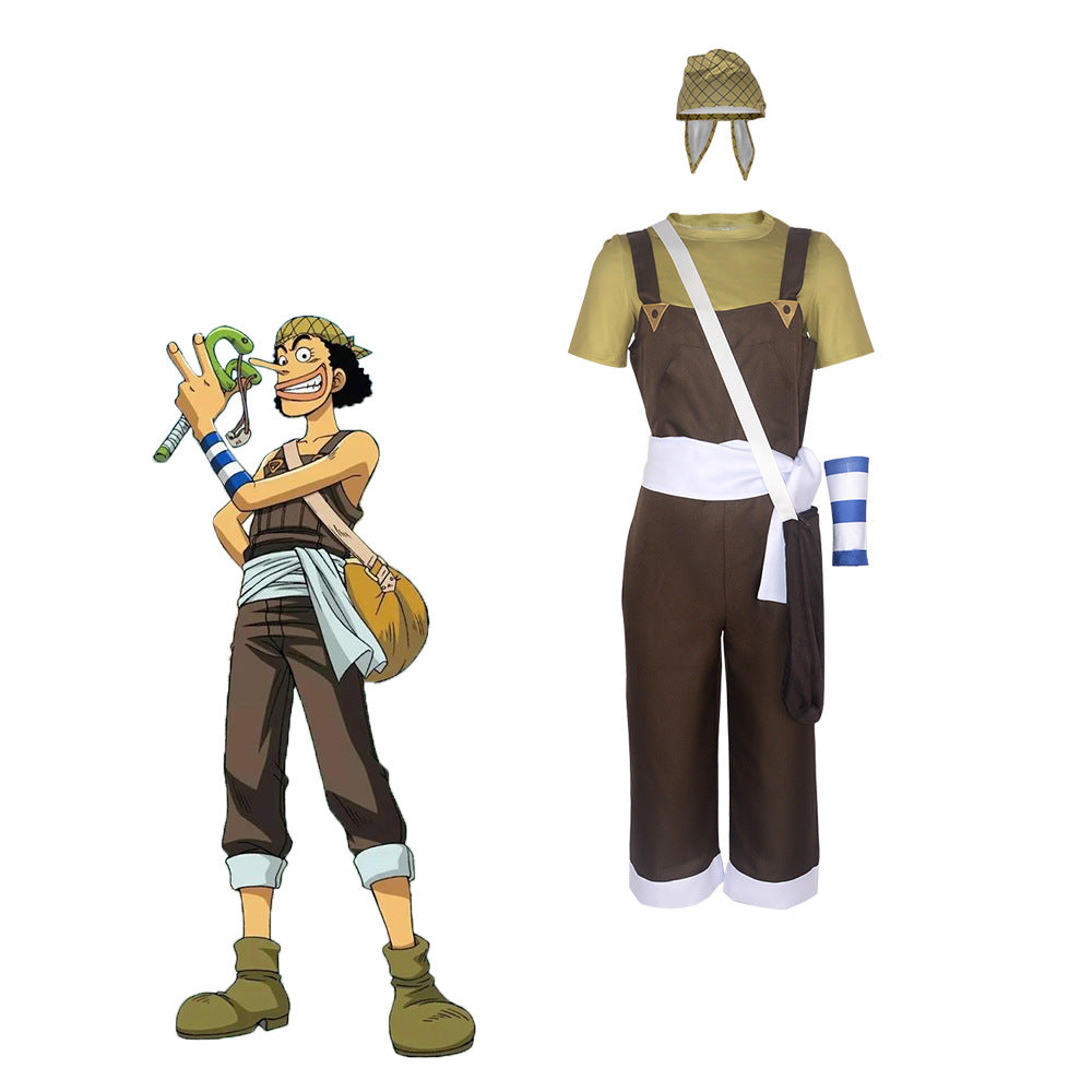 One Piece Usopp Cosplay Costume, Custom, Halloween & Comic Con Outfit - Halloweez