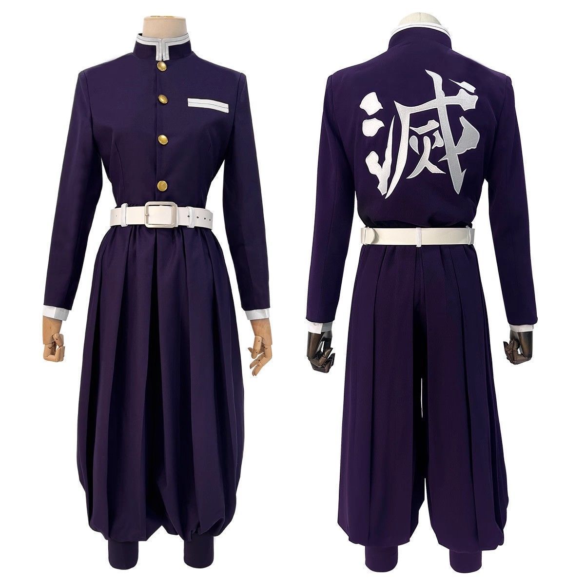Demon Slayer Embroidery Purple Hashira Uniform Cosplay Costume Custom Halloween Con