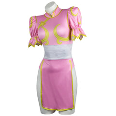 Street Fighter Chun-Li Pink Cosplay Costume Custom for Halloween & Anime Con