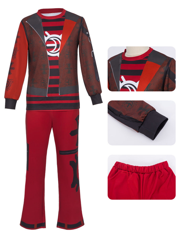 ZOMBIES High School Eddie Cosplay Costume Halloween Retro Stage Performance Outfitlay服装 - Halloweez
