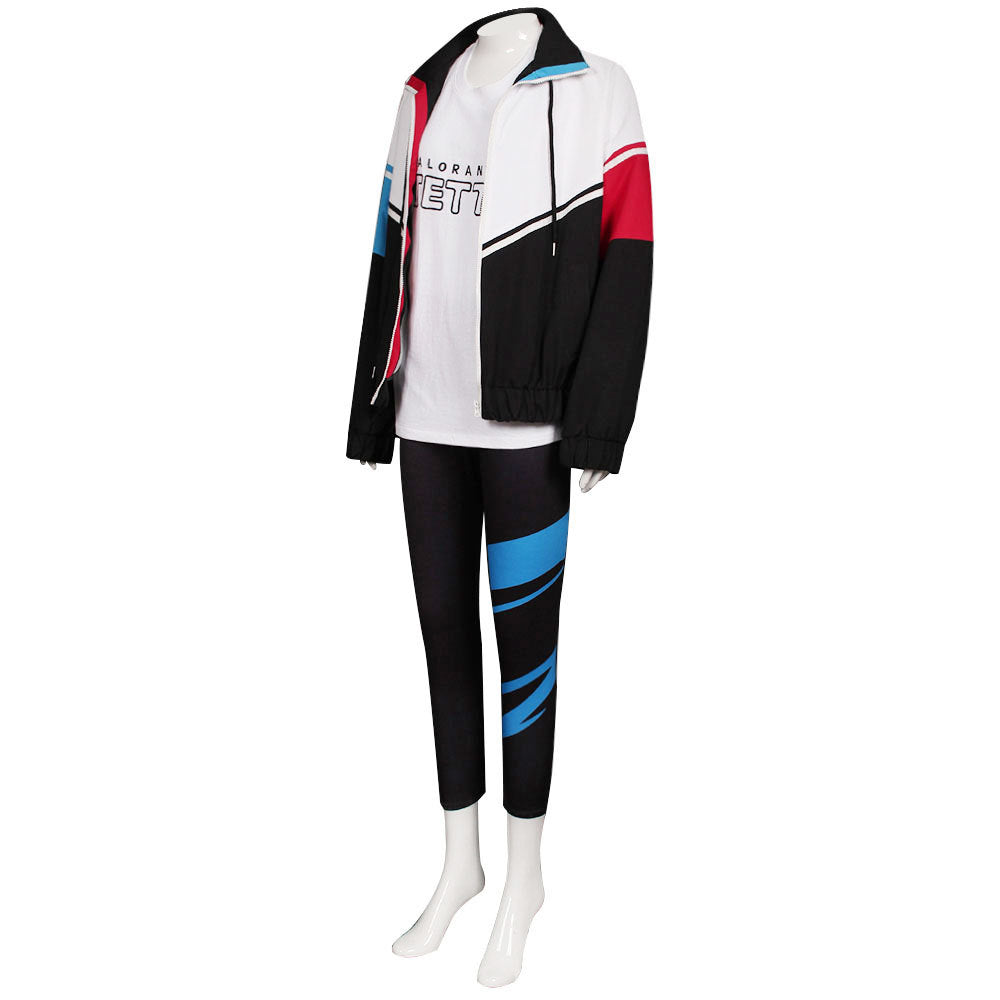 Valorant Jett Cosplay Windbreaker Set Street Fashion Outfit for Gamers - Halloweez