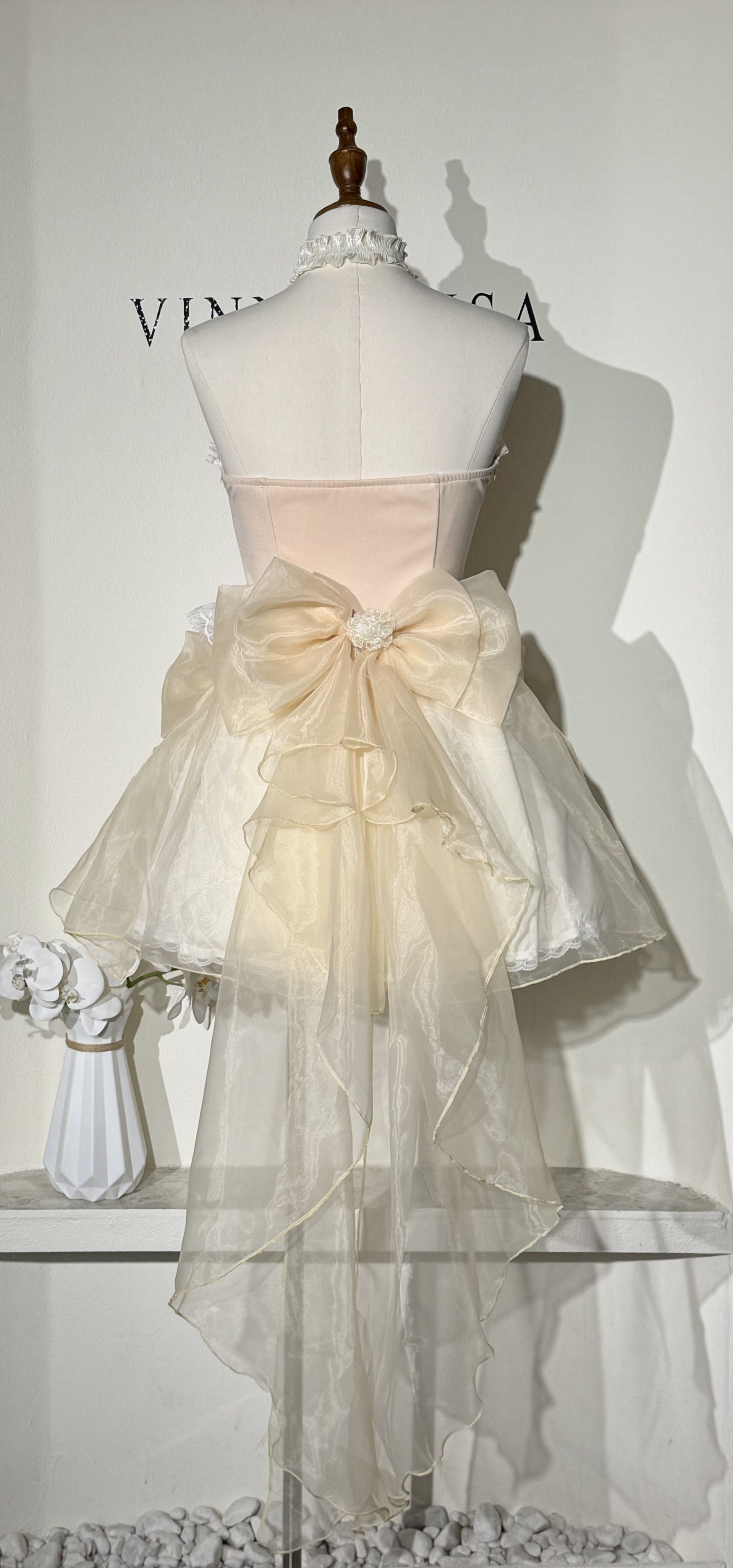 2026 New Flower Fairy Costume Dress, Women Strapless Mesh Splicing Backless Waist Fitted Fluffy Tutu Dress, Fantasy Fairy Cosplay Dress - Halloweez