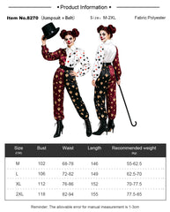 Halloween Dark Circus Joker Jumpsuit Costume Custom For Carnival Masquerade Party