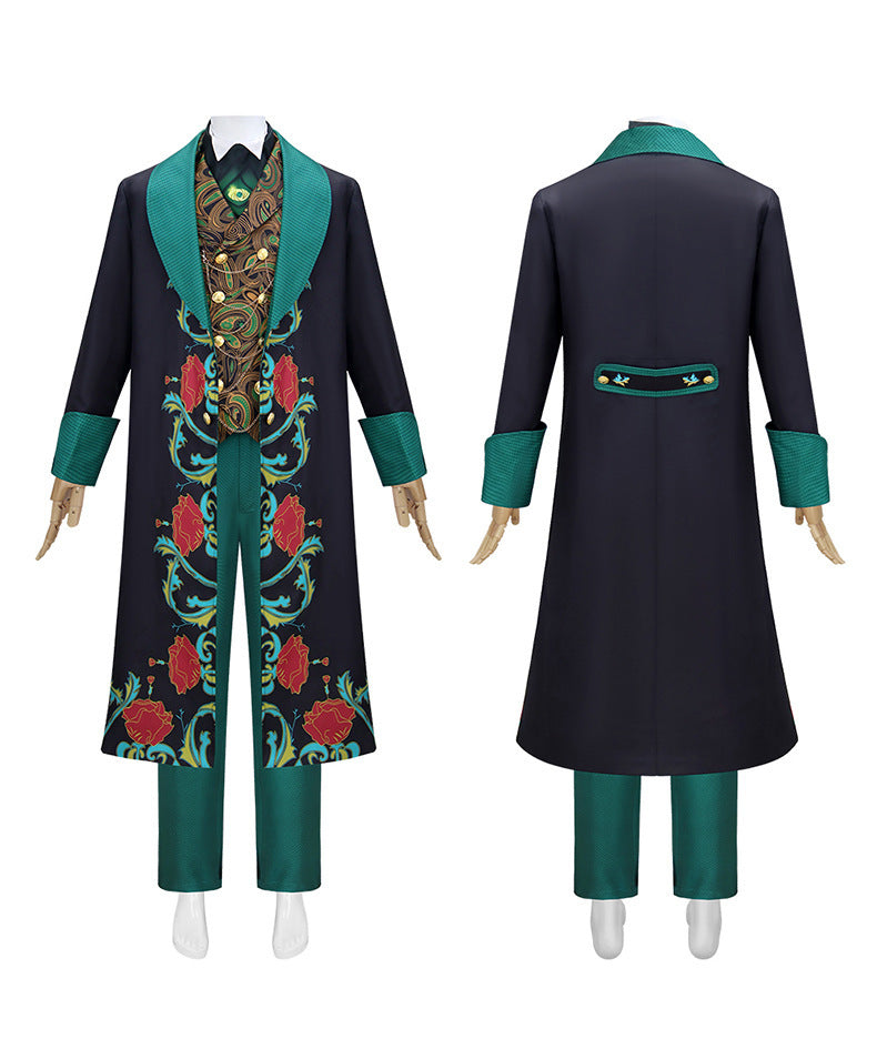 Wicked: For Good Madame Morrible Dark Green Long Dress Cosplay Outfit for Wizard of Oz Fans - Halloweez