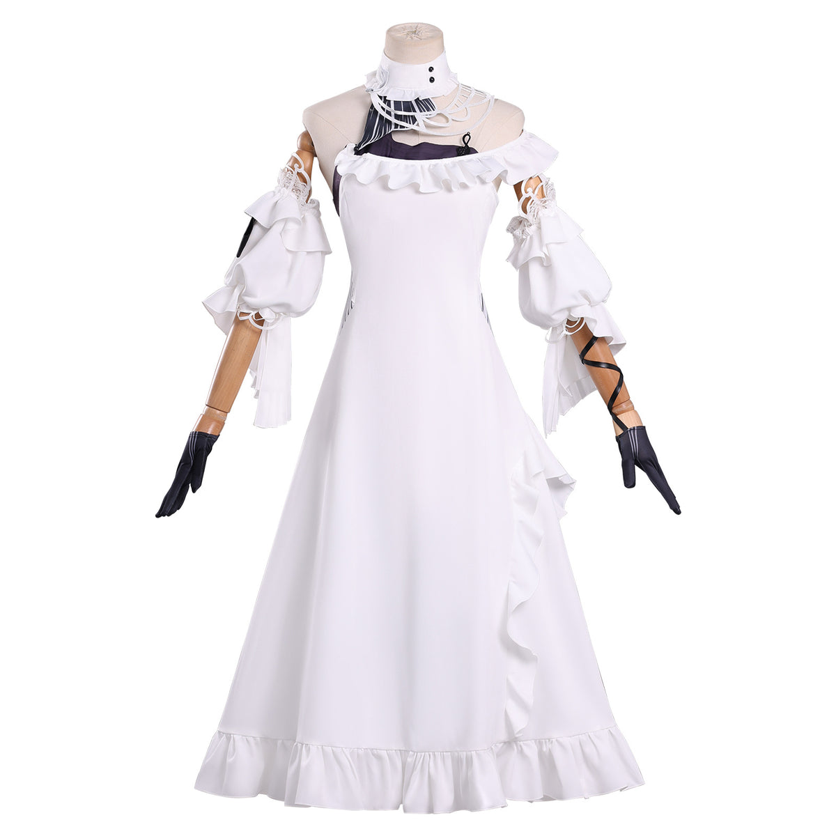 Wuthering Waves Fololo White Dress Cosplay Costume Custom for Convention Halloween