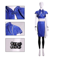 Street Fighter Chun-Li Cosplay Costume,Custom Outfit,Halloween Comic Con