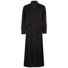 Medieval Priest Cosplay Costume Custom Red Trim Robe Halloween Roleplay Outfit