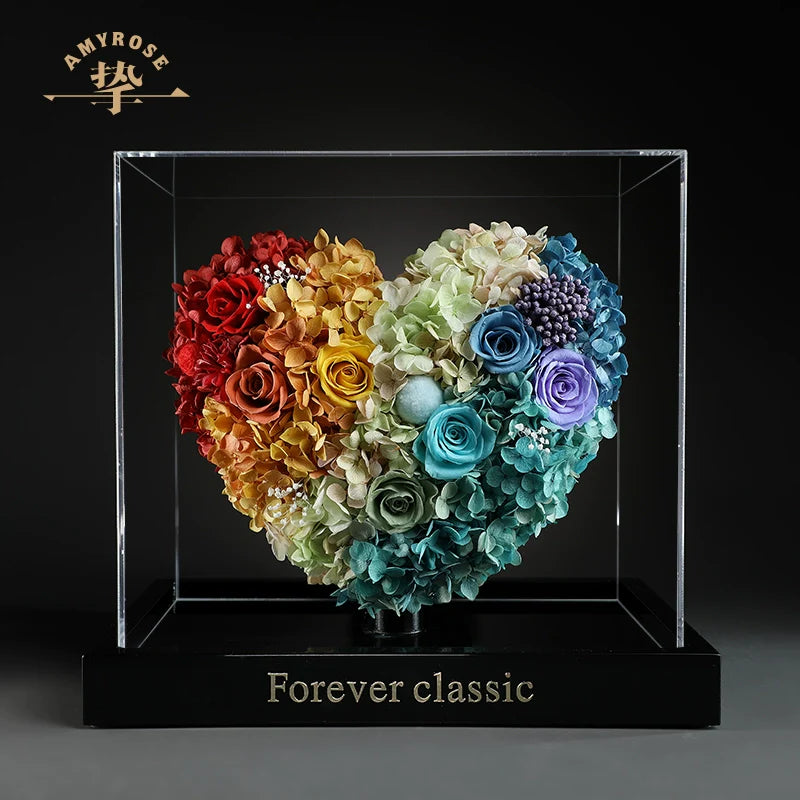 Halloweez Timeless Love Eternal Rose – Exquisite Heart-Shaped Keepsake for Weddings and Special Occasions