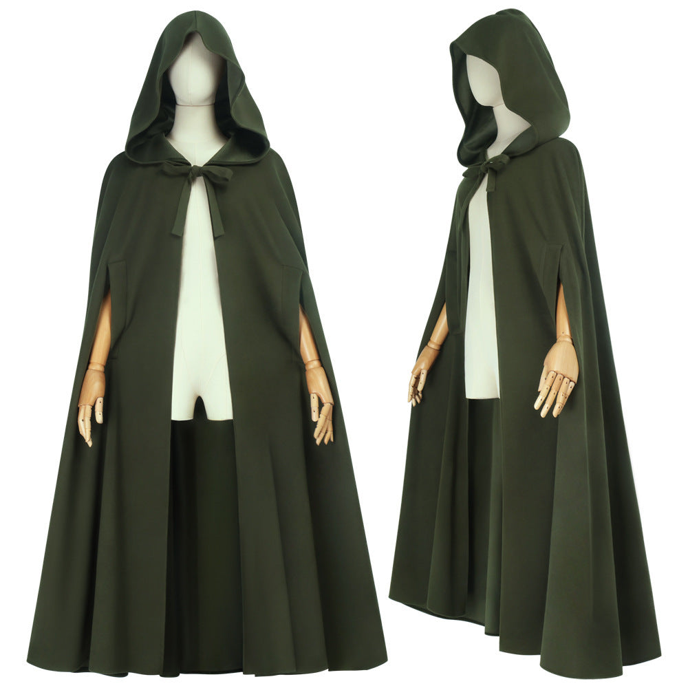 Medieval Hobbit Elf Hooded Cloak Cosplay, Custom, Halloween Renaissance Cape - Halloweez