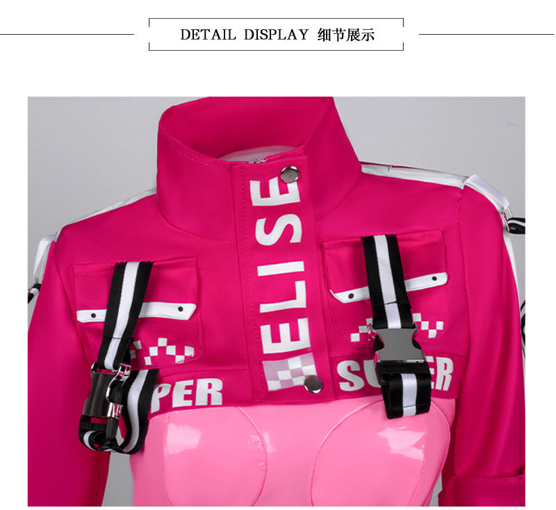 Goddess of Victory: NIKKE Alice Pink Tight Jumpsuit Cosplay Costume - Halloweez