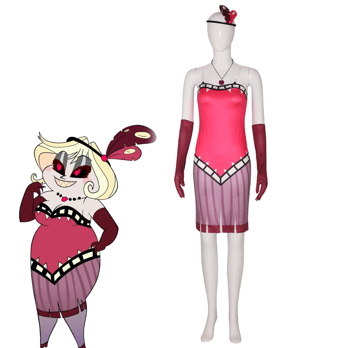 Hazbin Hotel Mimzy Cosplay Dress Sinner Demon Club Owner Outfit