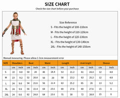 Kids Roman Warrior Cosplay Costume, Custom Outfit for Halloween & Theme Party