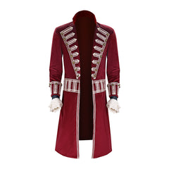 Captain Hook Medieval Pirate Cosplay Coat,Custom for Halloween Stage Performance