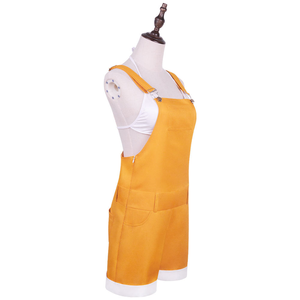 One Piece Film Red Nami Suspender Pants Cosplay Costume Halloween Outfit Anime Show Suit - Halloweez
