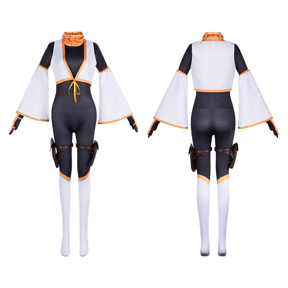 Ayame Momochi Cosplay Jumpsuit | I'm Living with an Otaku NEET Kunoichi Tight Bodysuit - Halloweez