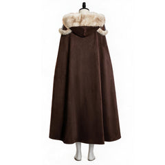 Viking Barbarian Faux Fur Cape Unisex Cosplay Cloak For Halloween