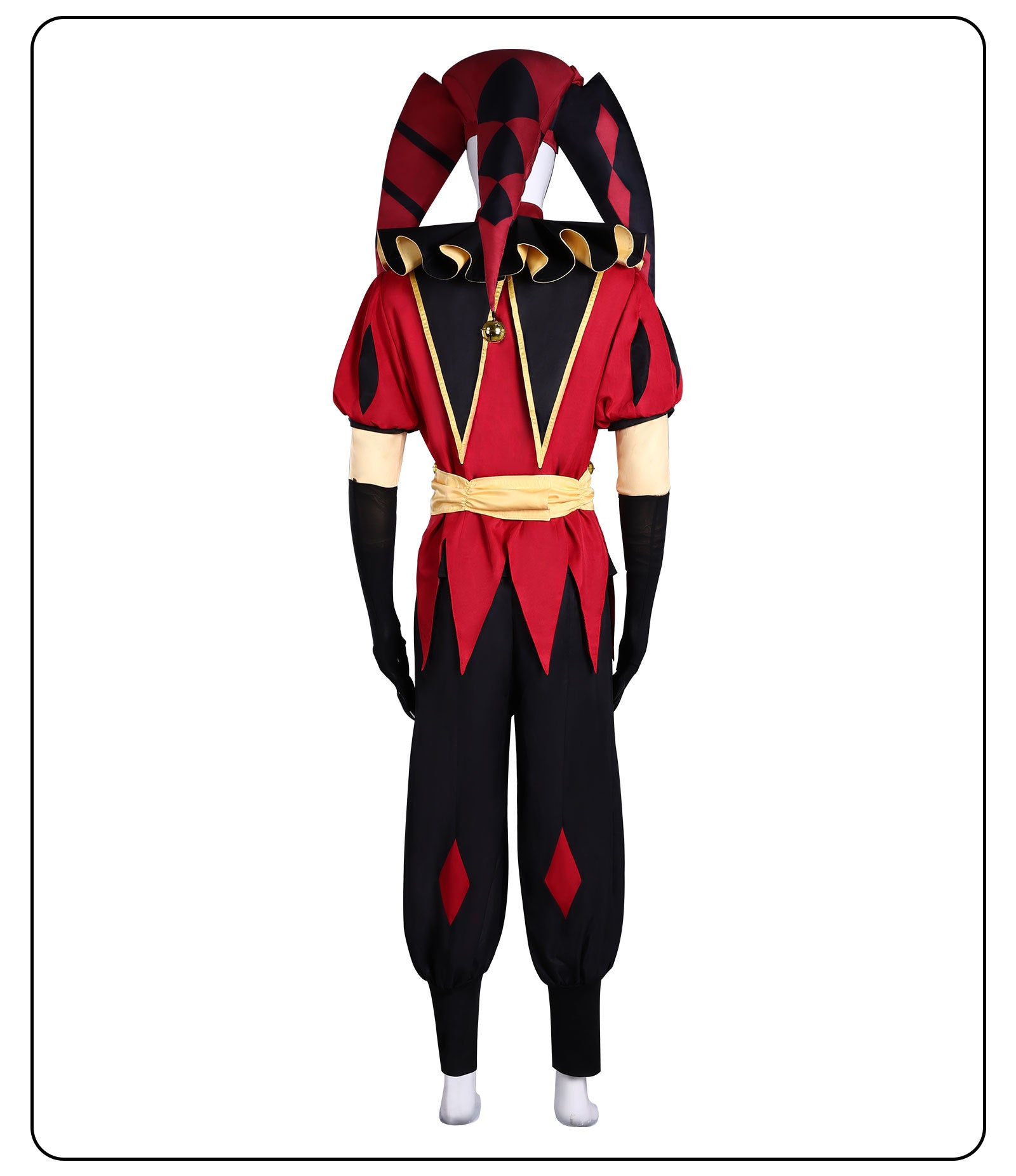 Freak Circus Harlequin Jester Pierrot Clown Cosplay Costume - Halloweez