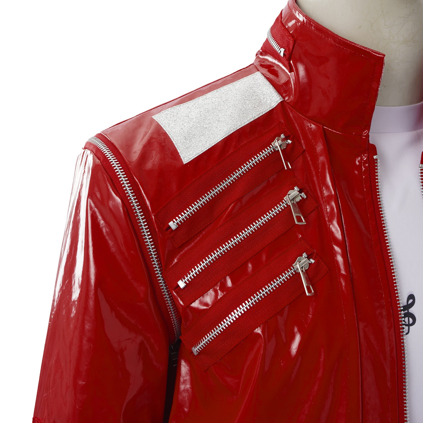 Michael Jackson Iconic Red Suit Cosplay King of Pop Stage Costume Full Set - Halloweez